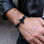 Black anchor bracelet