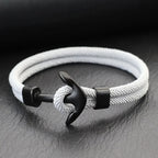 Black and gray anchor bracelet