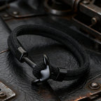 Black and black anchor bracelet