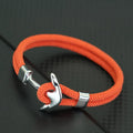 Orange anchor bracelet