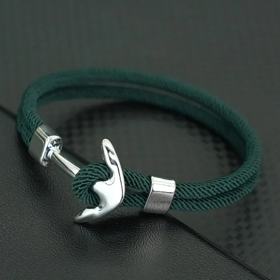 Green anchor bracelet