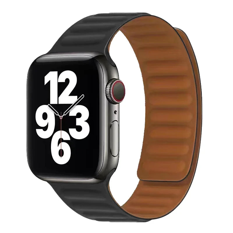 Apple Watch Band with Black Magnetic Clasp