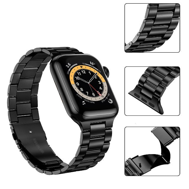 Apple Watch Stainless Steel Black Band