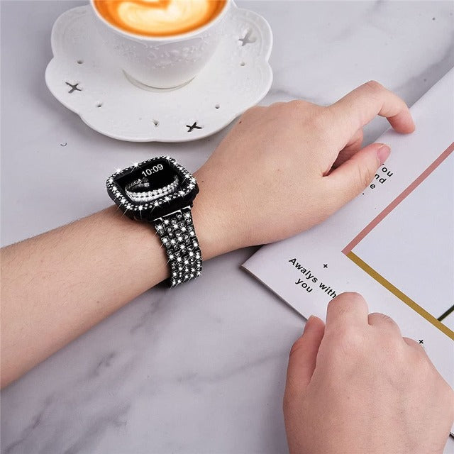 Apple Watch Band with Black Diamond Case