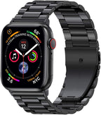 Black Ultra Durable Steel Apple Watch Band