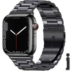 Black Ultra Durable Steel Apple Watch Band + Tool