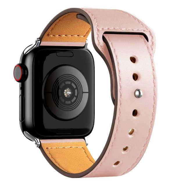 Apple Watch Leather Strap in Pink