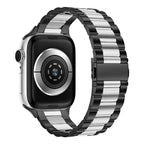 Apple Watch Band in Black and Silver Metal