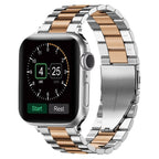 Apple Watch Band in Silver and Rose Gold Metal
