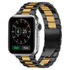 Apple Watch Band in Black and Gold Metal