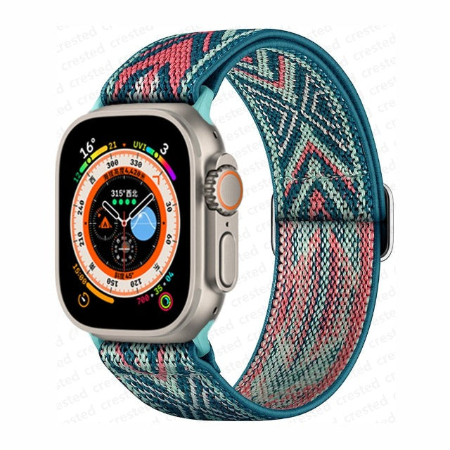 Apple Watch Woven Nylon Strap teal blue