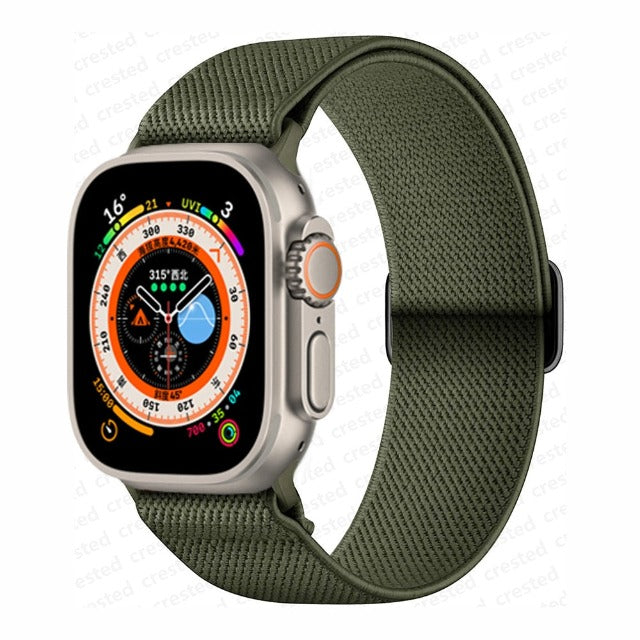 Apple Watch Woven Nylon Strap khaki green