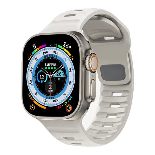 Apple Watch Band in Beige Surgical Silicone