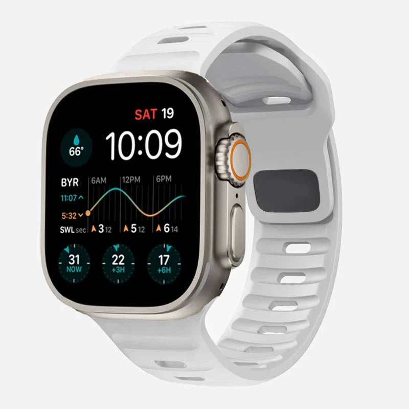 Apple Watch Band in White Surgical Silicone