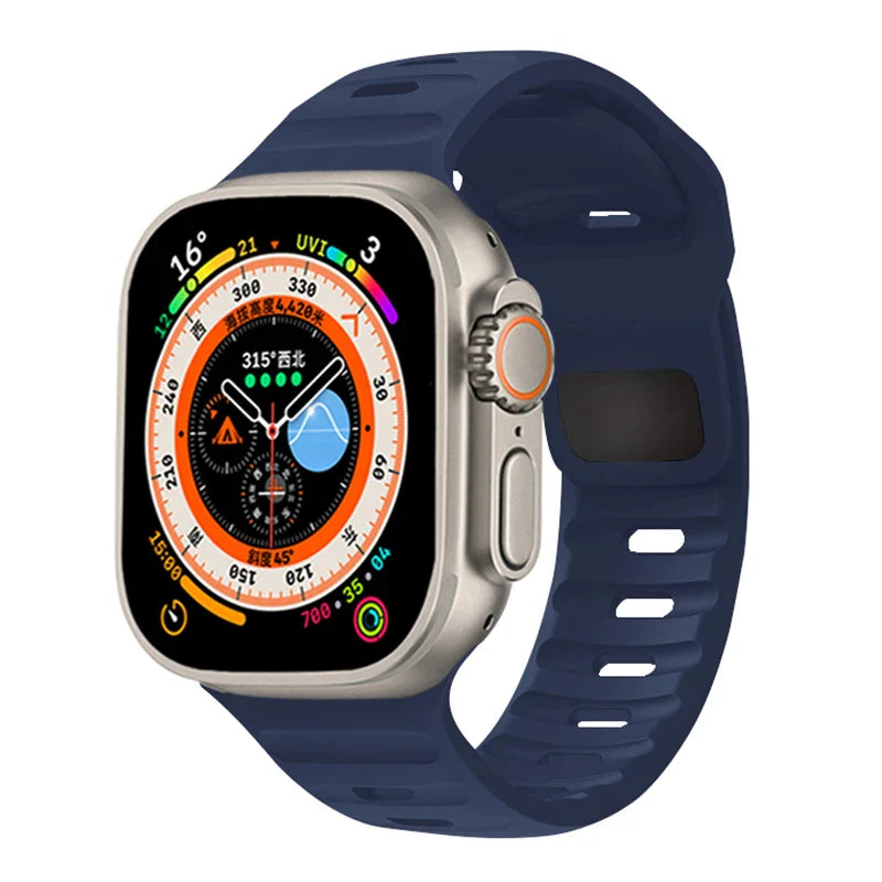 Apple Watch Band in Blue Surgical Silicone