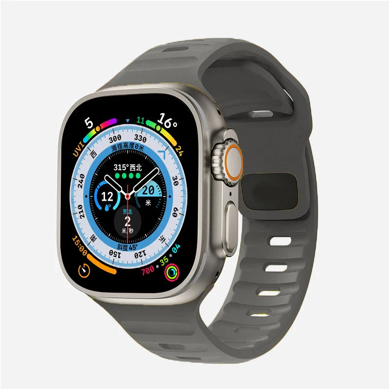 Apple Watch Band in Gray Surgical Silicone