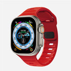 Apple Watch Band in Red Surgical Silicone