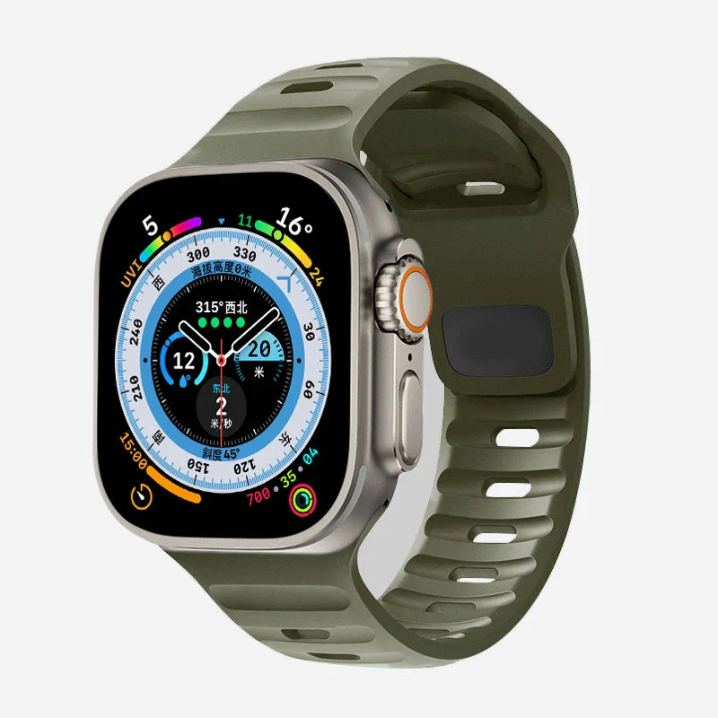 Apple Watch Band in Green Surgical Silicone