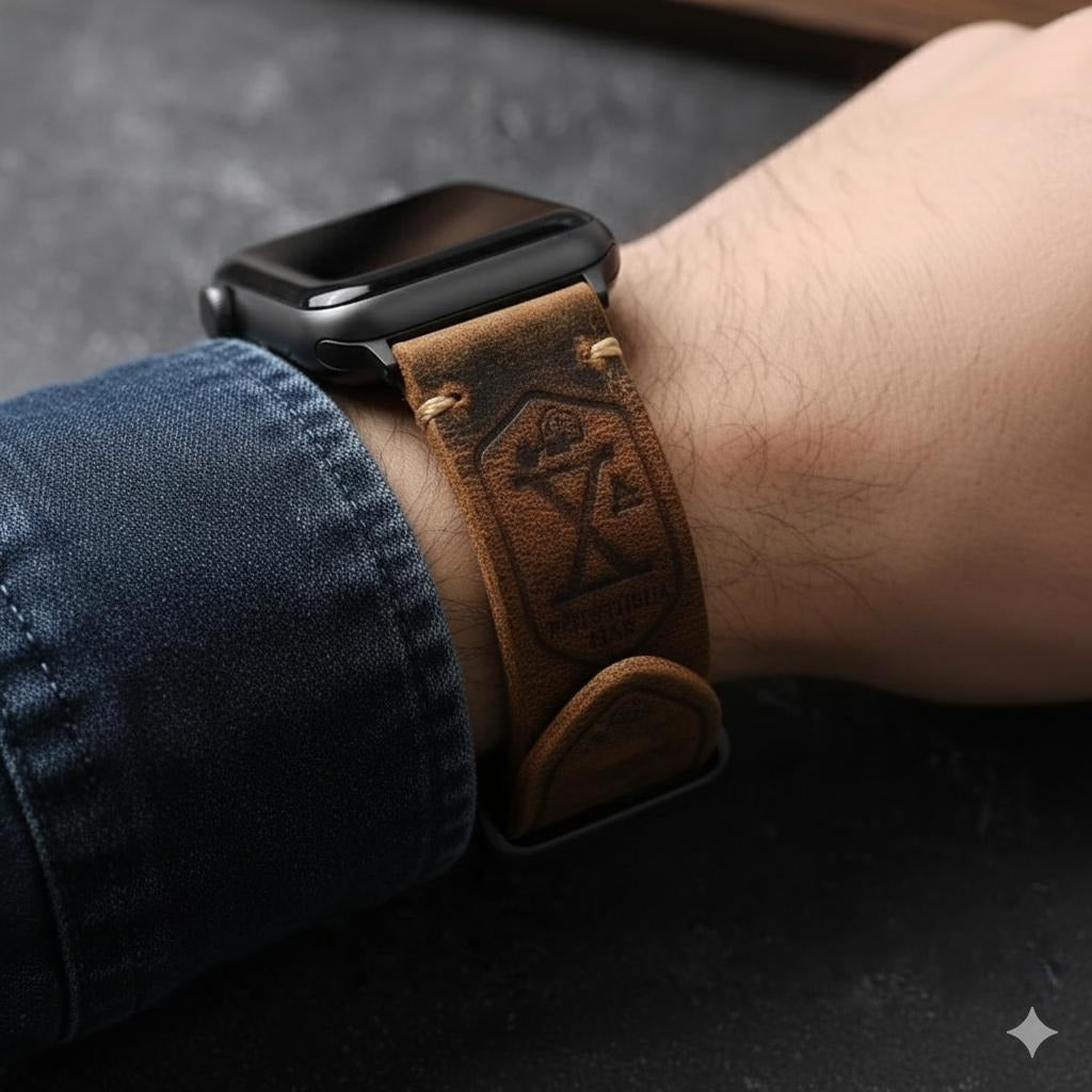 Thick Leather Men's Apple Watch Band