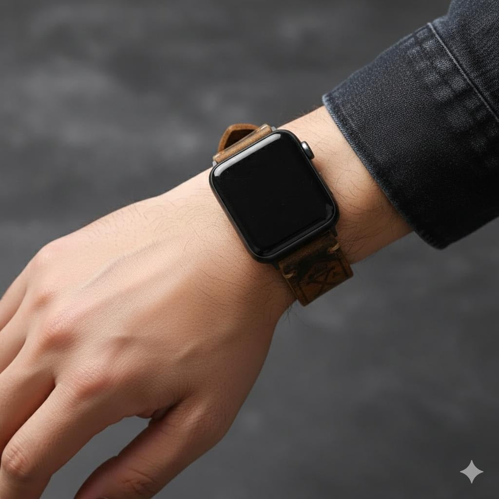 Thick Leather Men's Apple Watch Band