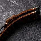 Apple Watch Men's Thick Black Leather Strap