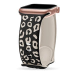 Apple Watch Beige Black Leopard Strap