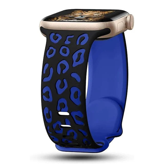 Apple Watch Blue Leopard Strap