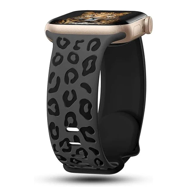 Apple Watch Black Leopard Strap