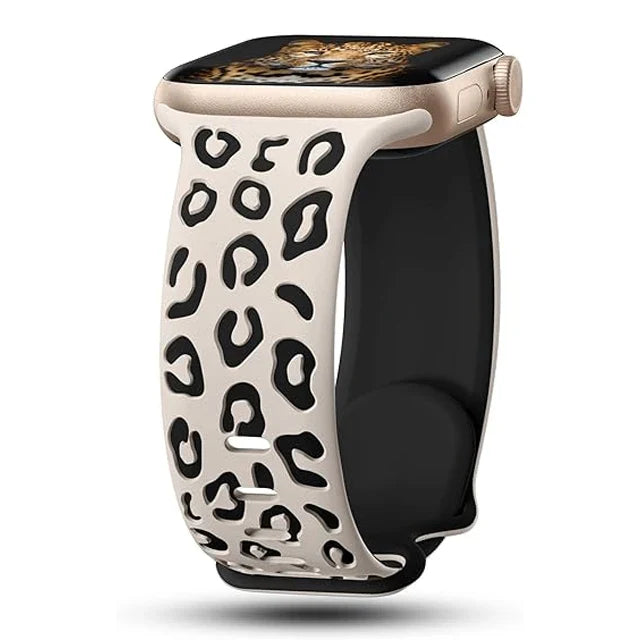 Apple Watch Light Beige Leopard Strap