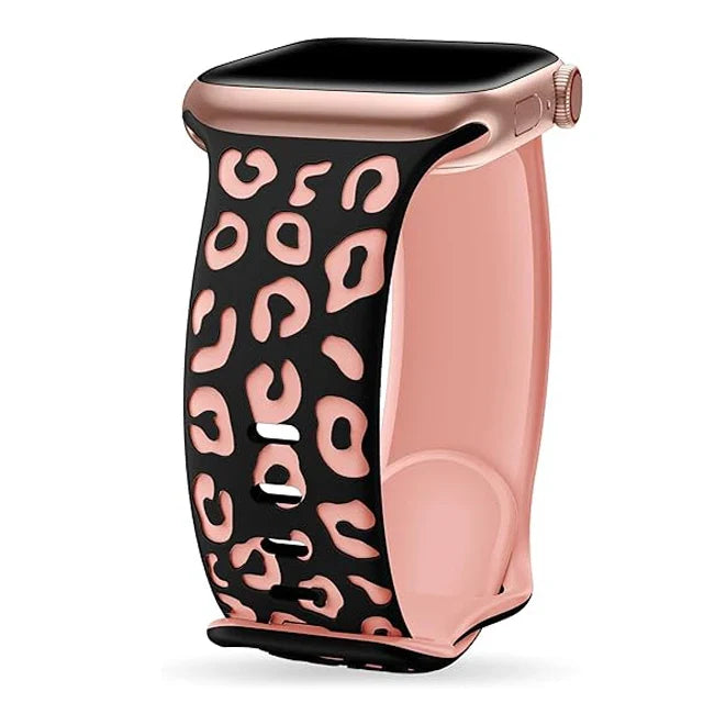 Apple Watch Pink Leopard Strap