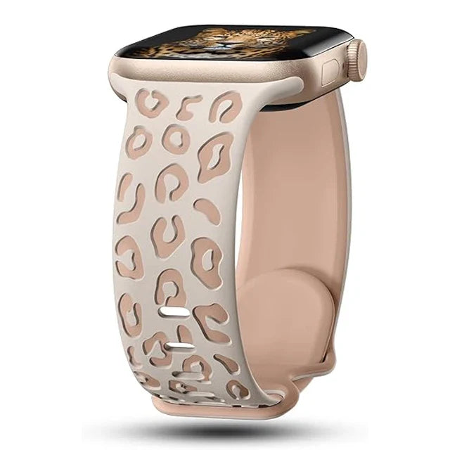 Apple Watch Light Pink Leopard Strap