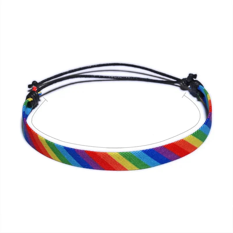 Adjustable rainbow bracelet
