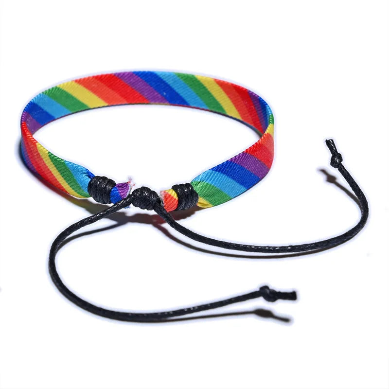 Adjustable rainbow bracelet