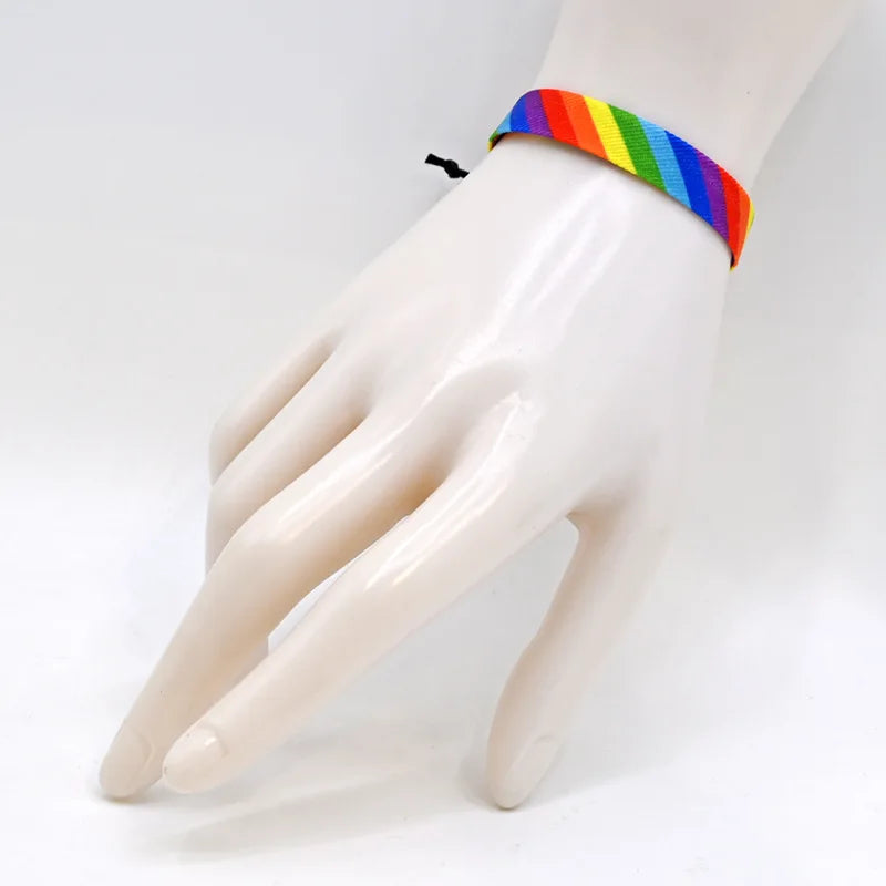 Adjustable rainbow bracelet