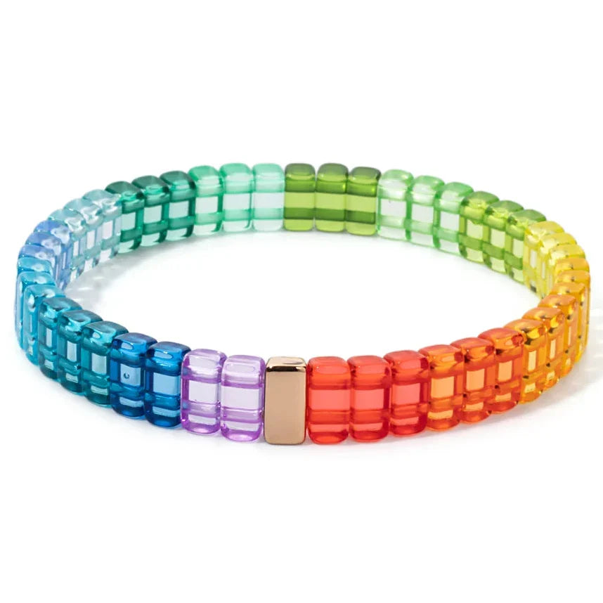 Orange rainbow bracelet