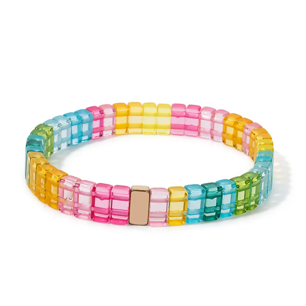 Green rainbow bracelet