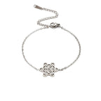 Women's Metatron Cube silver bracelet