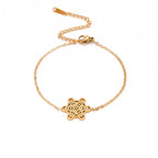 Women's Metatron Cube gold bracelet