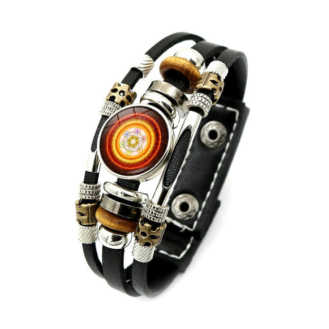 Archangel Metatron Bracelet Leather Gourmette