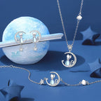 Bracelet with Cat Moonstone and Zircon