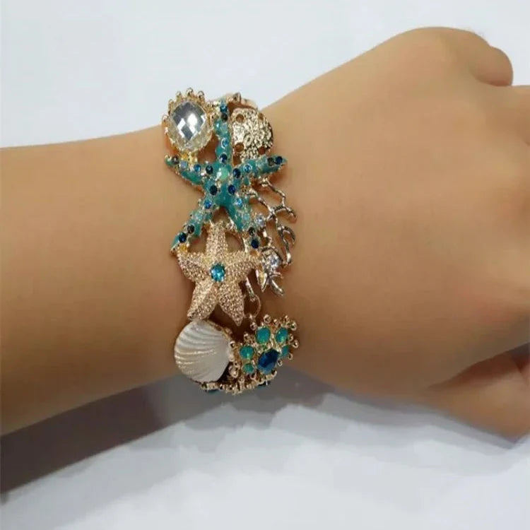 Bracelet with Blue Colored Shells