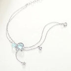 Bracelet with Moonstone Crystal and Zircon Stars