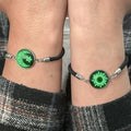 Bracelet with Crescent Moon and Bright Black Sun