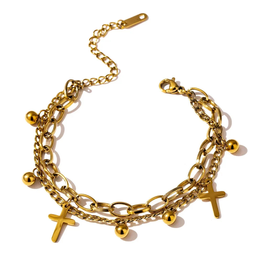 Bracelet with Christian Cross