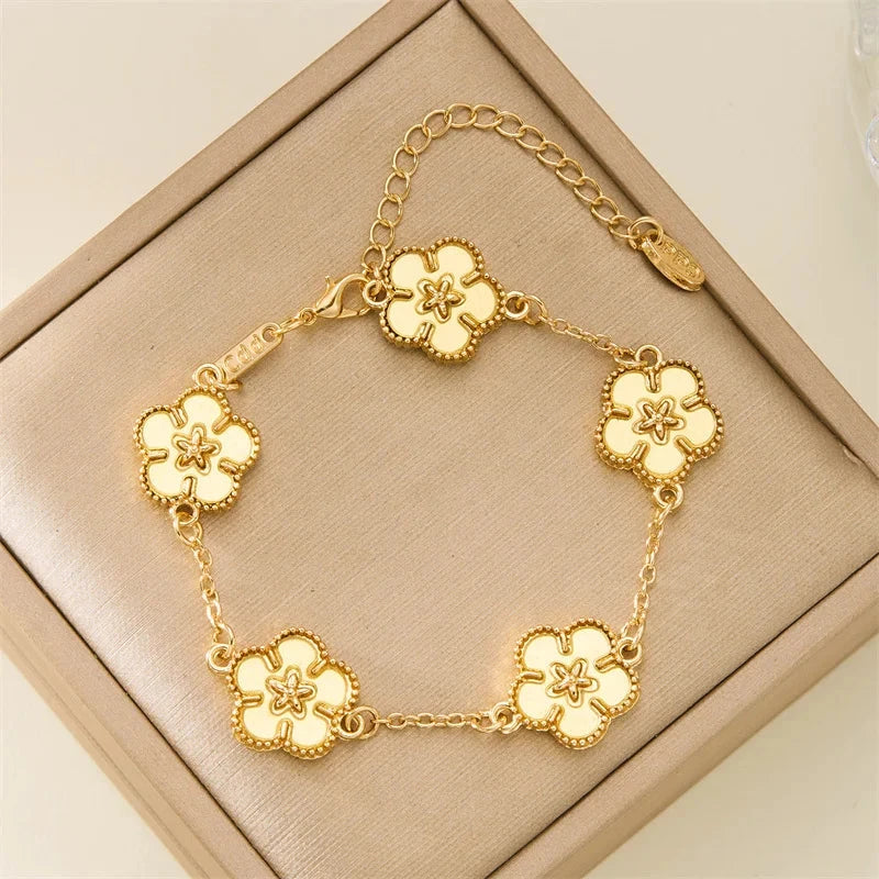 Bracelet with Flowers for Women yellow