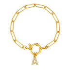 Personalized bracelet with initial a