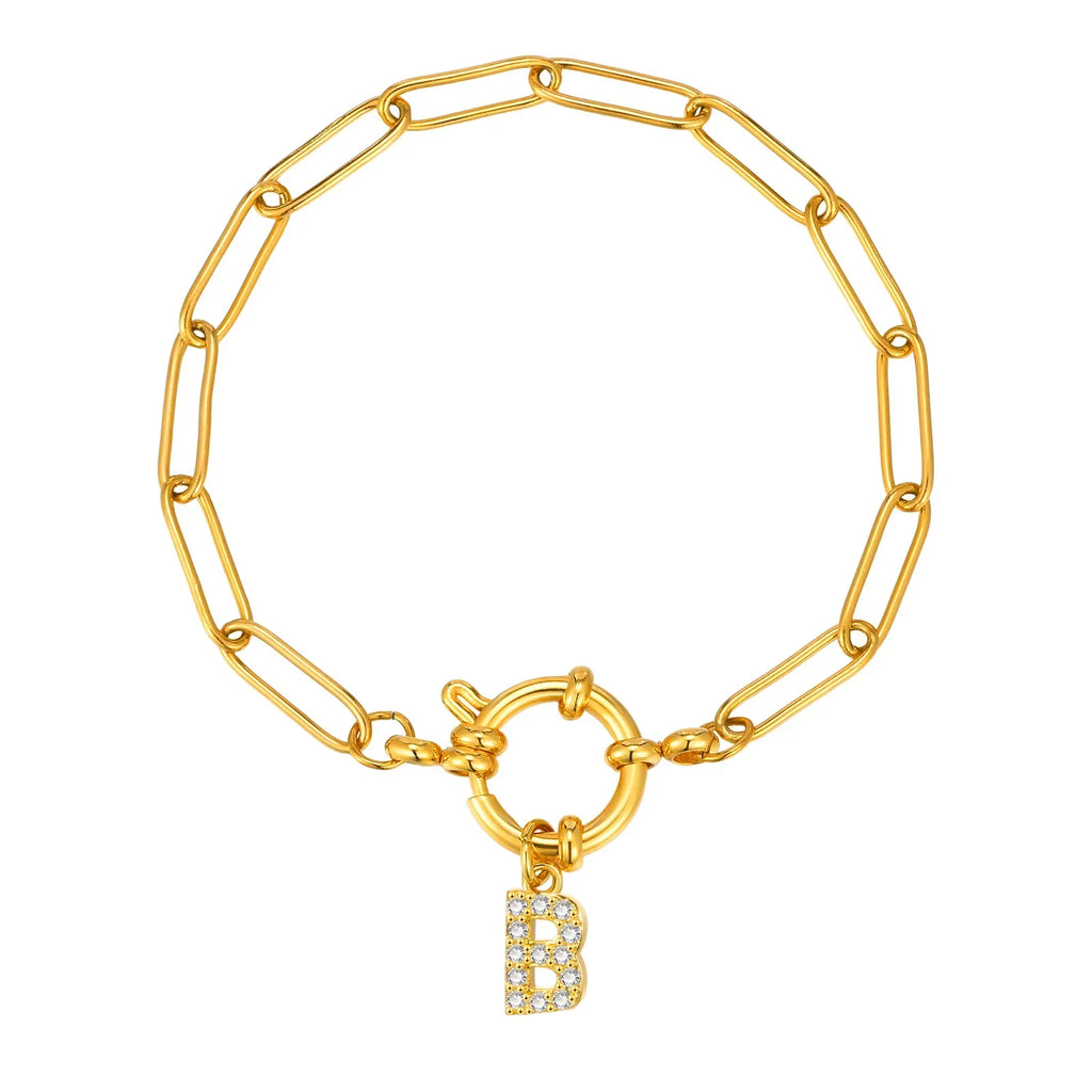 Personalized bracelet with initial b