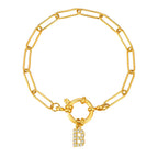 Personalized bracelet with initial b