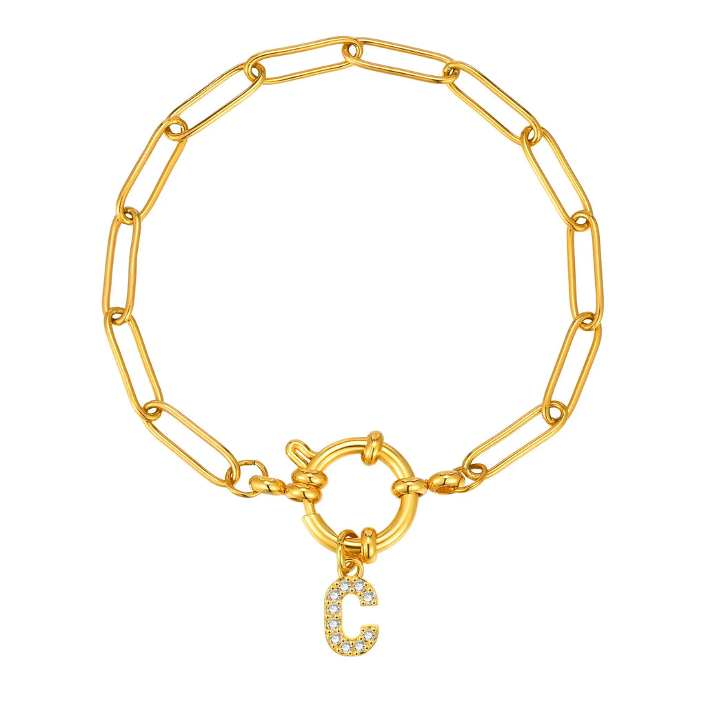 Personalized bracelet with initial c