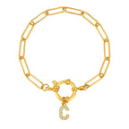 Personalized bracelet with initial c
